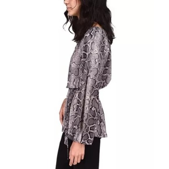 MICHAEL MICHAEL KORS One-Shoulder Snake-Print Tunic - Picture 3 of 4